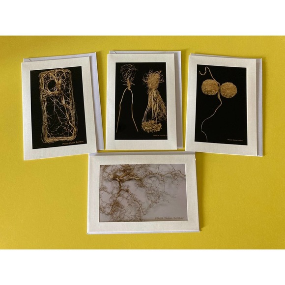 - Set of 4 Metallic Art Print Blank Greeting Cards W/ Envelope - Art by my… - Picture 13 of 14